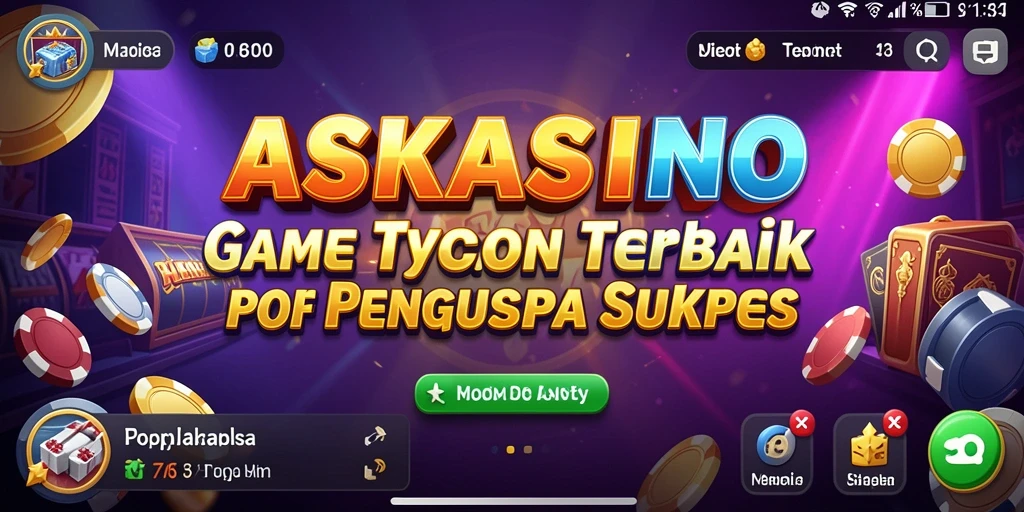 Screenshot gameplay <strong>ASKASINO</strong> menunjukkan keseruan dalam membangun bisnis.