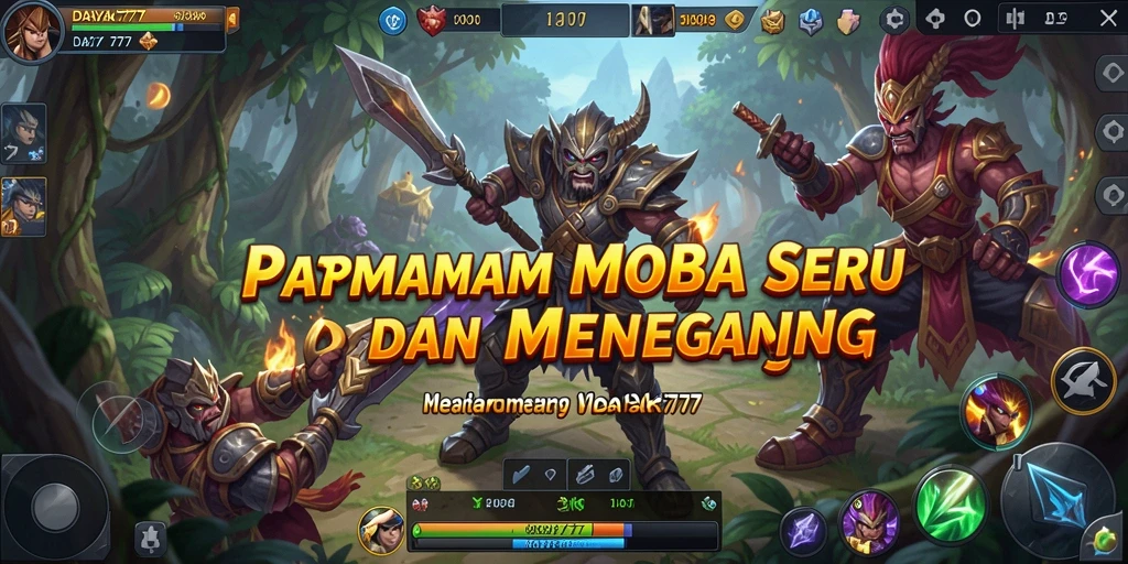 Tangkapan layar <strong>DAYAK777</strong> menampilkan aksi pertarungan yang menegangkan dalam arena MOBA.