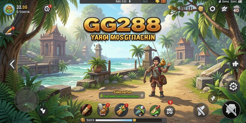 Tampilan gameplay GG288 yang ceria dan interaktif.