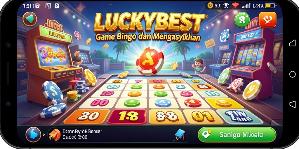 Screenshot gameplay LUCKYBEST menampilkan momen seru permainan bingo.