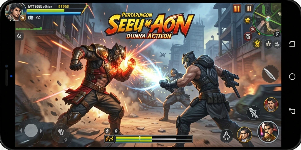 Gameplay seru MT966 yang menampilkan aksi menegangkan dan pertarungan spektakuler.