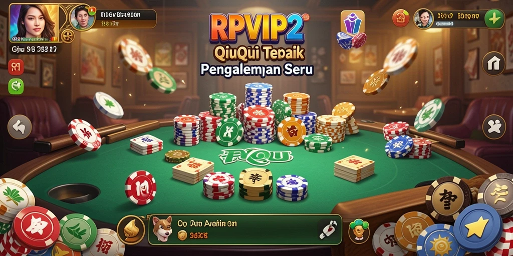 Screenshot gameplay RPVIP2 menampilkan suasana bermain QiuQiu yang seru.