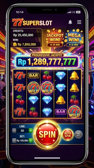 Tampilan antarmuka pengguna 77superslot yang intuitif dan ramah.